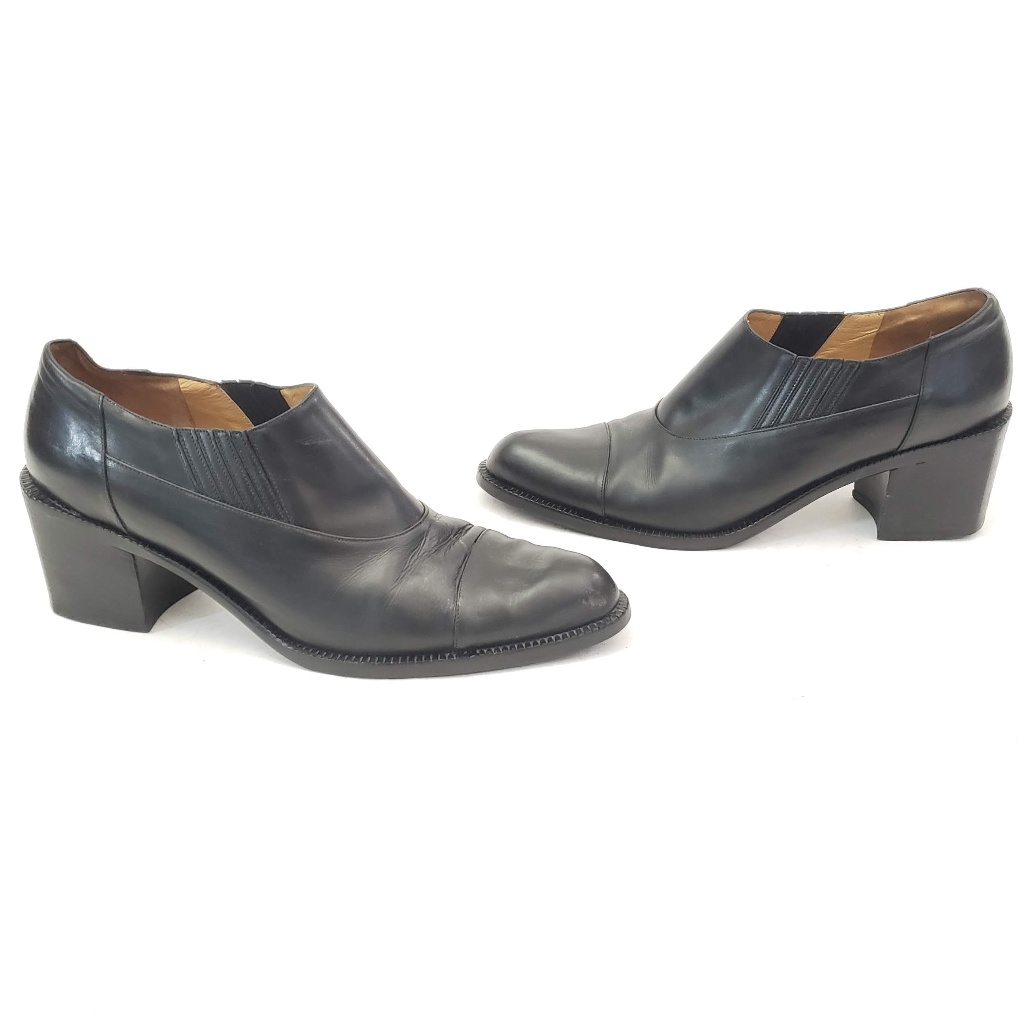 Valentina Rangoni Black Heeled Slip On Ankle Boots